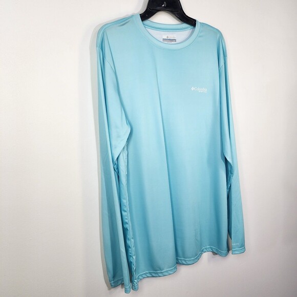 Columbia T Shirt Mens Large Performance Fishing Gear PFG Omni-Shade Long Sleeve - Picture 5 of 11